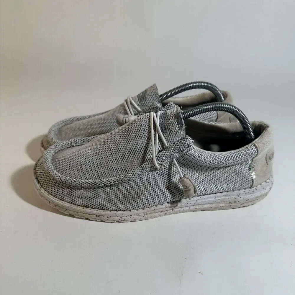 Hey Dude Wally Sox Stylish Gray Mesh Sneakers